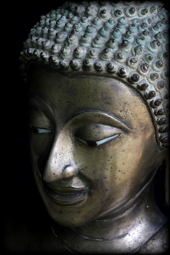 Extremely Rare 17C Sitting Bronze Laos Buddha #CH2